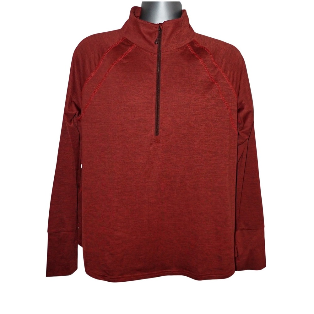Eddie Bauer Women's Reso Stretch 1/4 Zip Pullover Deep Persimmon XL New